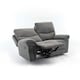 image 2 of Fosse 2 Seater Manual Recliner Sofa Grey | Dark Grey