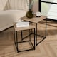 image 2 of OHS 2 Piece Wood Top Modern Home Decor Side End Nest Of Tables - Natural