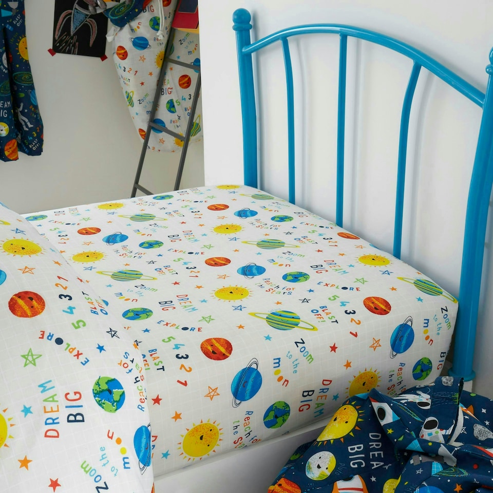 Space Explorer Double Fitted Sheet