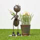 image 8 of Homescapes Metal Ant with Bouquet and Flower Pot - 32 cm Tall