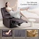 image 3 of Rattantree PU Leather Recliner Chair Manual Reclining Armchair