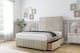 image 3 of Sloomy Harrington Cream Plush Divan Bed With Mattress 2 Drawers Right Side With 54" Floor Standing Headboard & 12" Matching Footboard 6' Super King | Cream | Cream | Super King | 1