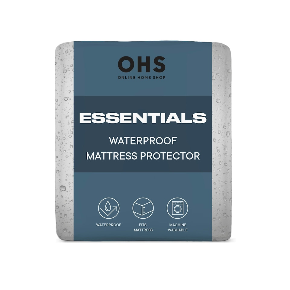 image 1 of OHS Waterproof Bed Sheet Topper Mattress Protector Cover, Single - White