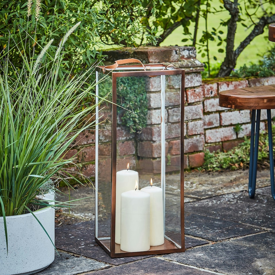 image 1 of Hampton Tall Lantern in Copper Copper