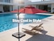 image 4 of 3m Red Octagon Parasol With Cross Base and 65mm Aluminium Pole Sun Shade Garden Outdoor Beach Patio