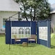 image 8 of Outsunny Gazebo Side Panels for 3x3(m) or 3x6m Gazebo Canopy, 2 Pack, Blue | Blue