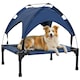 image 1 of PawHut Cooling Raised Dog Bed w/ Breathable Mesh, for S, M Dogs - Dark Blue
