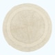image 1 of Homescapes Luxury Reversible Round Bath Mat - Natural Cream Cream