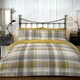 image 1 of D & D Connolly Check Duvet Cover Set Ochre