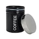 image 4 of Harbour Housewares Black Round Metal Kitchen Coffee Canister Kitchen Caddy Kitchen Storage Containers Canisters