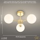 image 6 of Contemporary Chic Polished Gold Ceiling Light with Opal White Globe Glass Shades | Gold