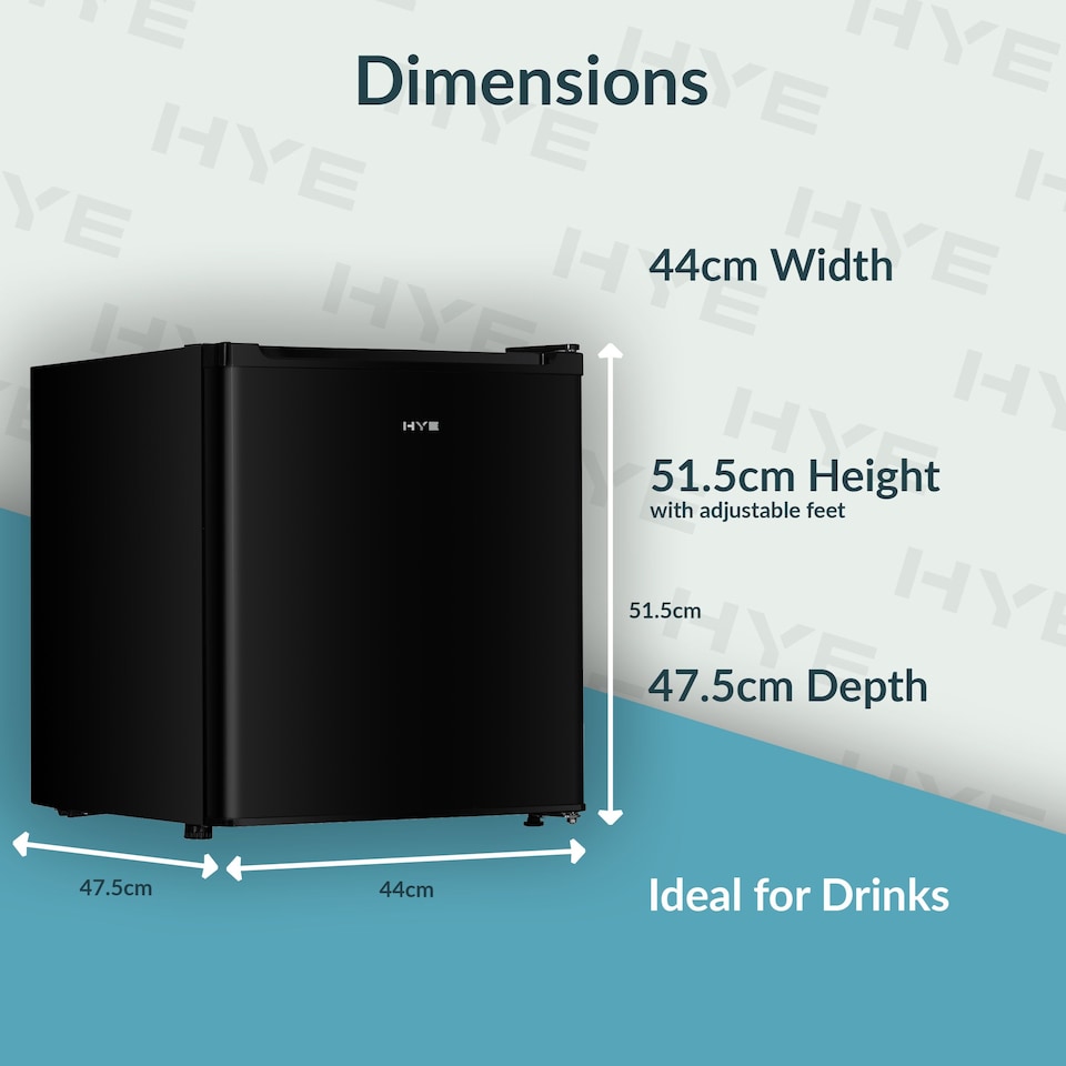 image 1 of HYE Mini Fridge 40 Litre Table Top Fridge - Black RF01MBF40B01