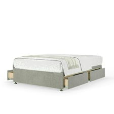 Seal Grey Naples Velvet 4 Drawer Divan Base Double