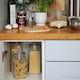 image 5 of Argon Tableware Square Glass Jar with Clip-Top Lid - 1.25L