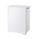 image 2 of Chester Large White Wooden Laundry Bin, Bathroom Storage Chest, Cabinet, Hamper