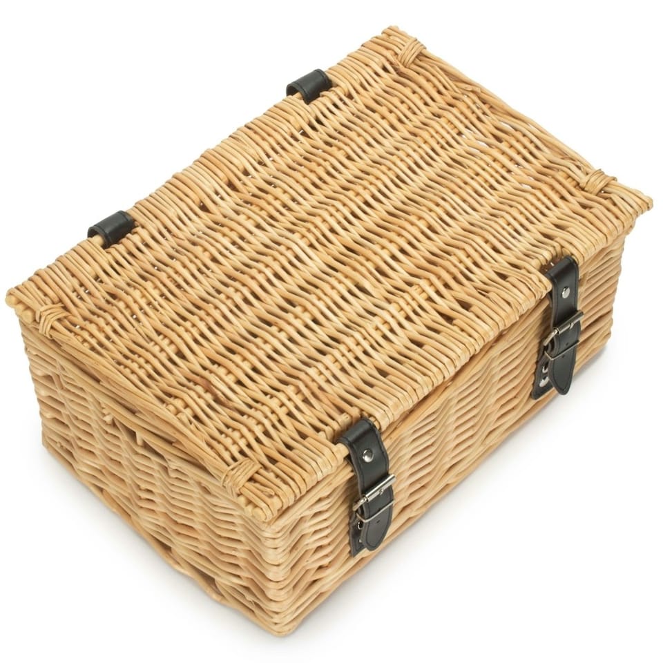 image 1 of 36cm Unlined Buff Wicker Empty Picnic Basket Brown | Brown | One Size