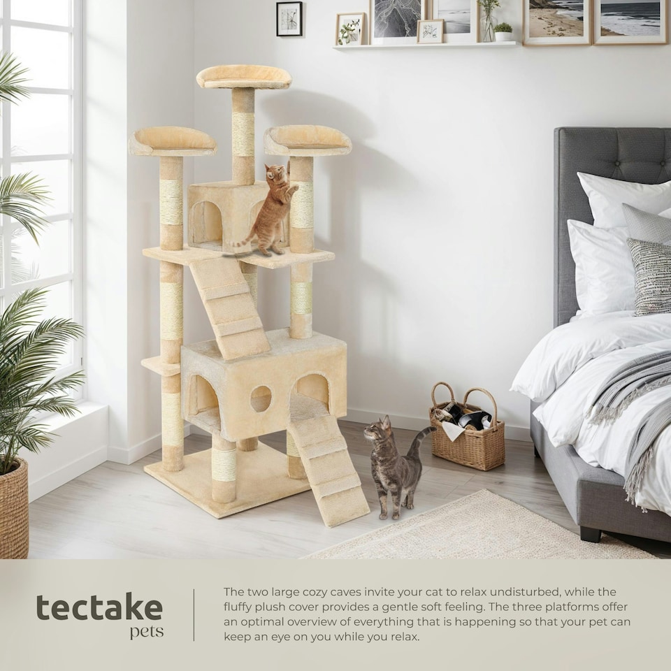 image 1 of Cat Tree Mogli - 170 cm, sisal cat scratching post - Beige