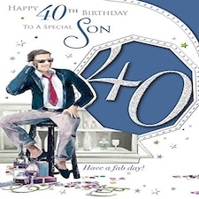 Son 40 Today! Birthday Card