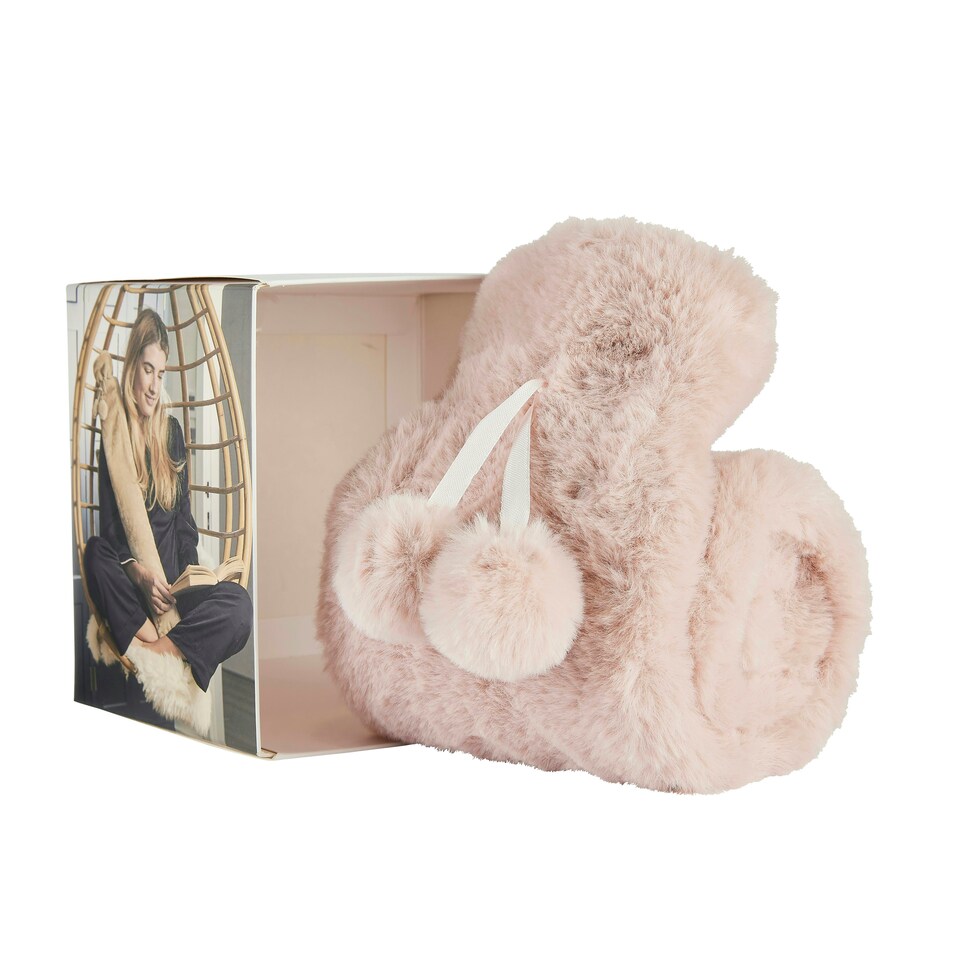 image 1 of Warmies Extra Long Hot Water Bottle Pink