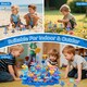 image 5 of 2 in 1 Ocean World and Flower Garden Building Toys 136 PCS STEM Construction Set for Kids
