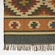 image 3 of Homescapes Lucea Orange and Blue Kilim Wool Rug - 240 x 300 cm | Orange | 240 x 300 cm