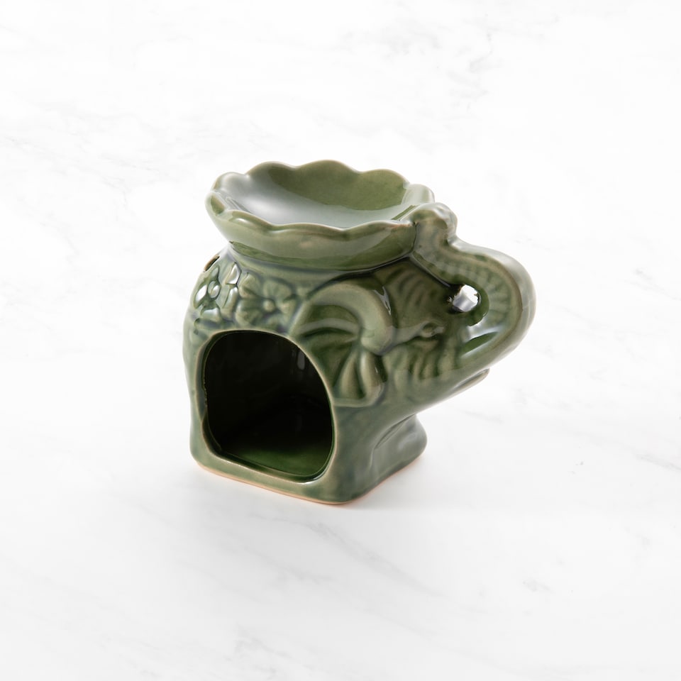 image 1 of Myga Oil and Wax Burner - Elephant | Green