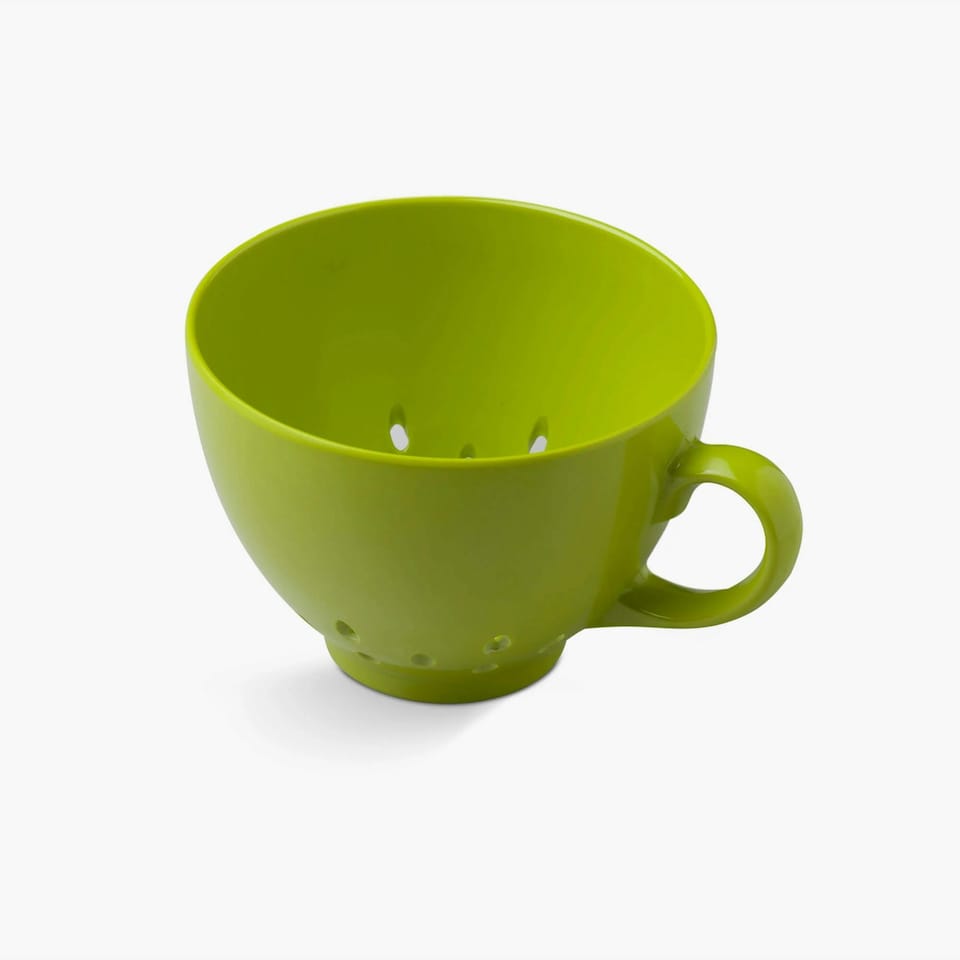 image 1 of Zeal Berry Colander Cup, Melamine Fruit and Berry Strainer, Lime Green