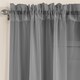 image 2 of Pair of Crystal Grey Plain Voile Panels 137 cm (54 inch) Rod Pocket Panels for Bedroom and Living Room