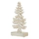 image 1 of Hill Interiors Wooden Tiered Tree Decoration - Brown/White - 26cm x 6cm x 13cm