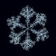 image 1 of Premier Light Up Silver Snowflake Rainbow 90cm