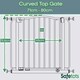image 4 of Bettacare Curved Top Dog Gate, 71cm - 80cm, Matt Grey, Pressure Fit Pet Gate for Dog and Puppy, Pet and Dog Barrier