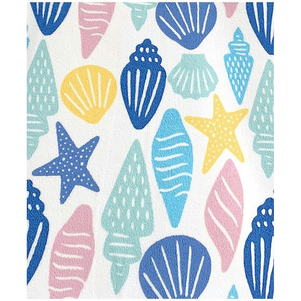 image 1 of Home & Living Childrens/Kids Shell Hooded Towel - Blue/White/Yellow - 1.5-3 Years | Blue