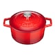 image 1 of Cooks professional Cast Iron Casserole Dish 20cm - Ovenproof Pan with Lid | Red | Red | 1