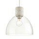 image 1 of First Choice Lighting Treson Clear Glass and White Terrazzo Concrete Pendant Grey | Clear