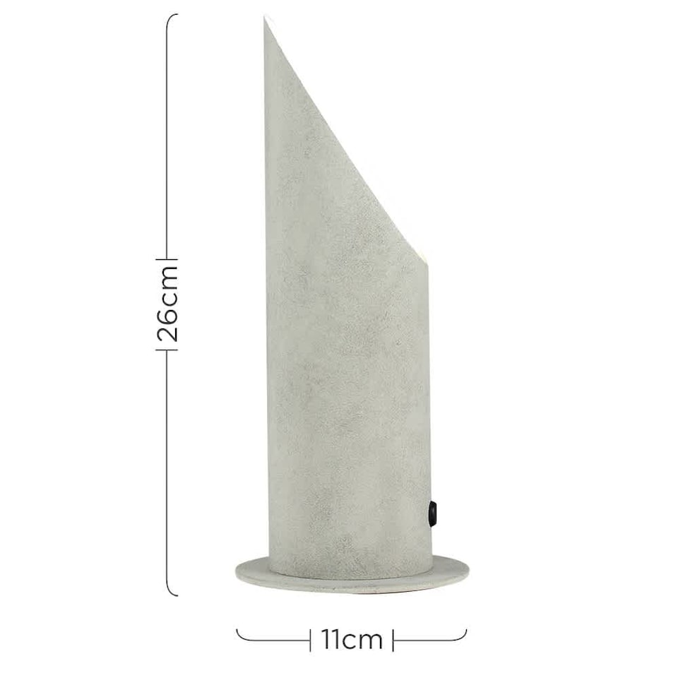 image 1 of ValueLights Cement Stone Effect Metal Table Floor Standing Uplighter Lamp | Grey