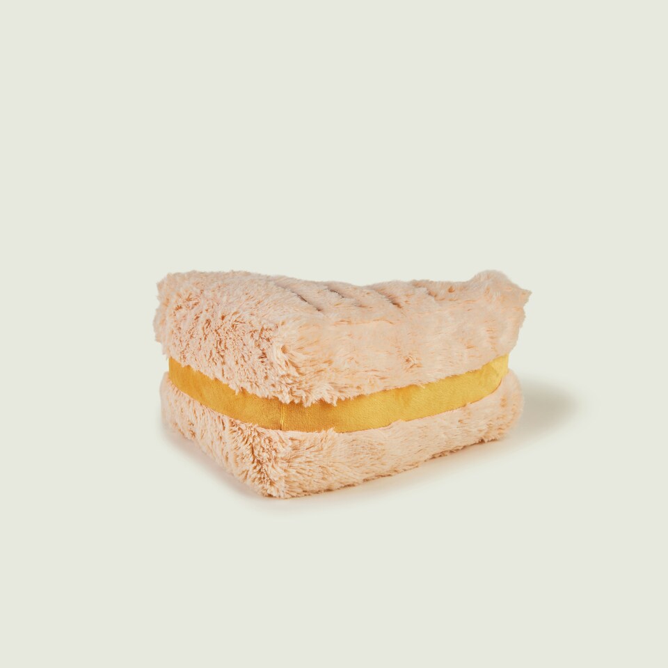 image 1 of Warmies Grilled Cheese Microwavable Weighted Teddy