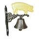 image 1 of Pig Bell Farm Cast Iron Sign Plaque Door Wall Fence Gate House Garage Porch