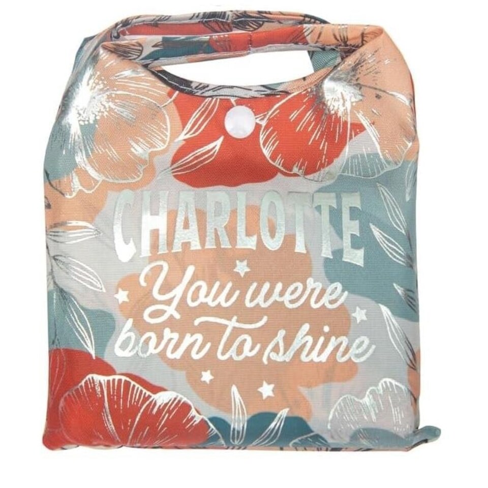 image 1 of History & Heraldry Personalised Sparkle Reusable Foldable Shopper Bag - Charlotte Multi