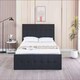 image 2 of Ottoman Storage Bed black 4ft 6 double velvet cushioned bedroom