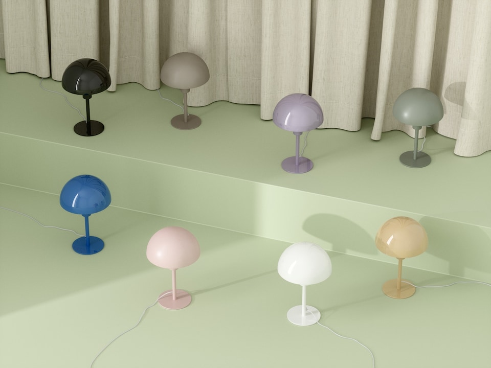 image 1 of Nordlux Ellen Indoor Table Lamp Green Metal E14 Dome Shade - Mains Powered, IP20 | Green | Dustgreen