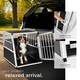 image 5 of Dog Crate - aluminium, angled back wall, lockable, 66 x 90 x 69.5 cm