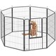 image 1 of PawHut Eight-Panel Dog Playpen with Door, for Indoor, Outdoor, 100cm Tall | Multi | Not provided