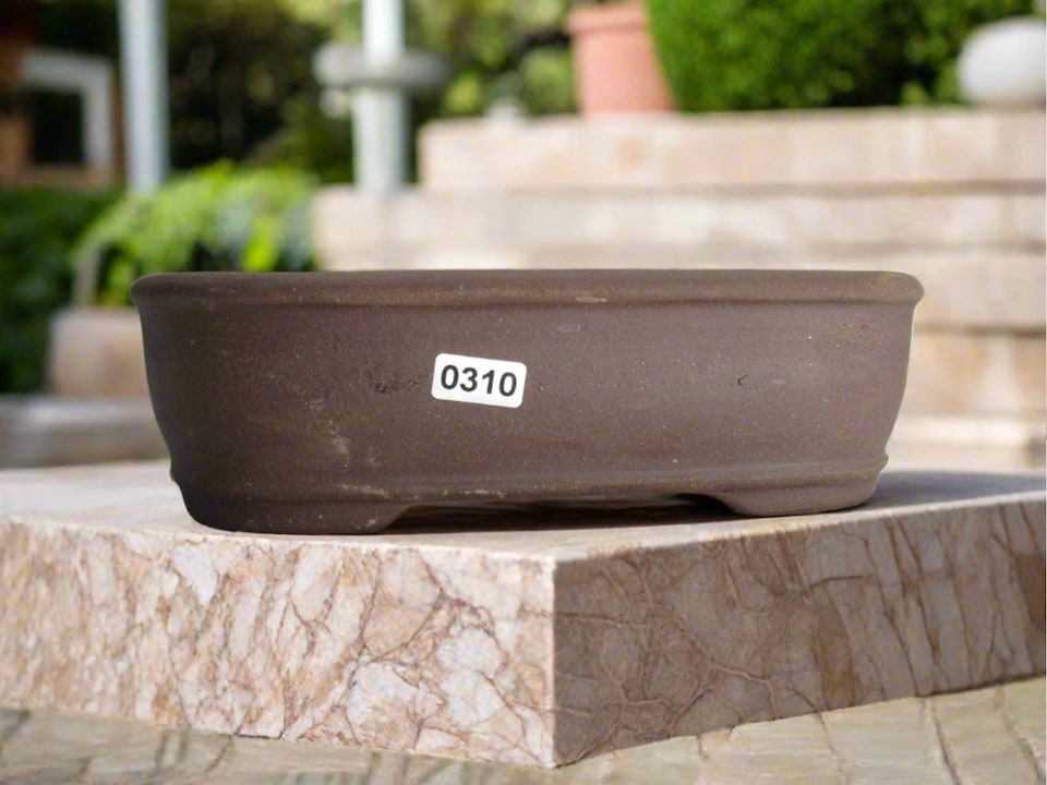 Yorkshire Bonsai 21cm Unglazed Bonsai Pot Rectangle 21cm x 16cm x 6cm Brown