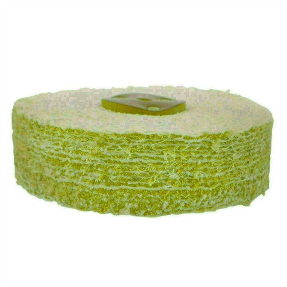 image 1 of Coarse Sisal Fast Cut Buffing Polishing Mop 6" x 1.5" 3 Row With Compound 250g