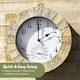 image 5 of Marco Paul 25cm Stone Slate Wall Clock Cream
