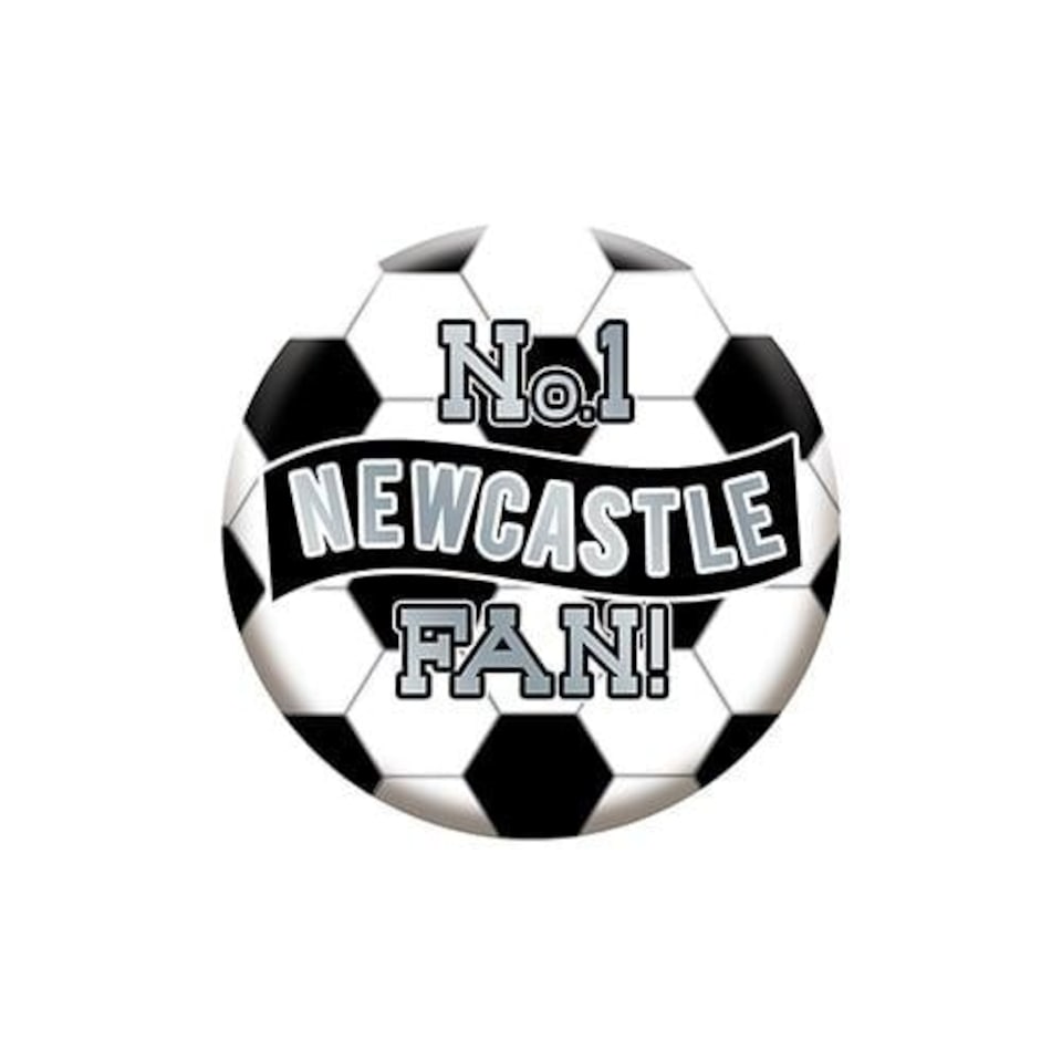 No. 1 Newcastle Fan Football Badge 5.5cm