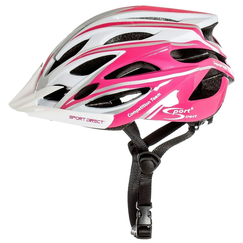 image 1 of Sport Direct "Team Comp 24 Vent Bike Helmet Adults Pink 55-58cm White | M