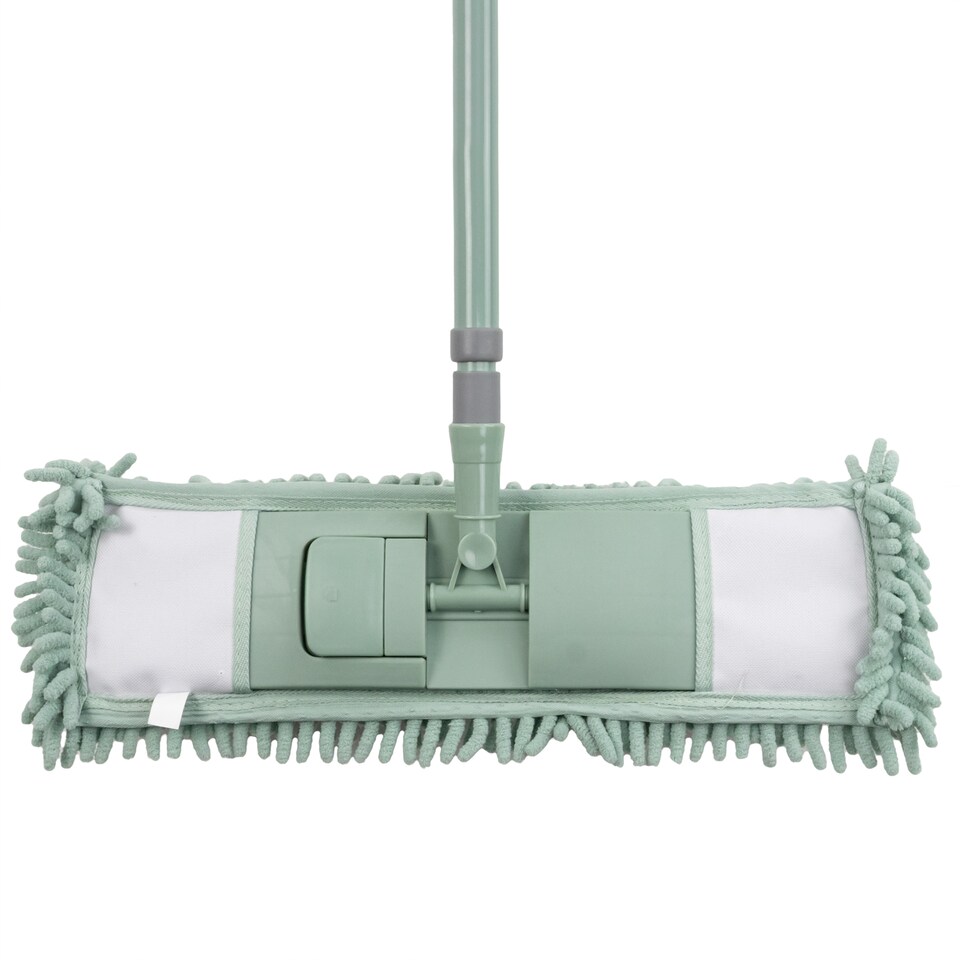 image 1 of JVL Extendable Chenille Mop with 2 Replacement Heads,  Green