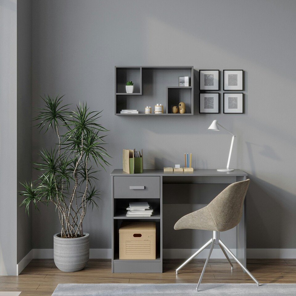 image 1 of Modular Wall Mounted Shelf Unit Brown | Unit Colour: Oak