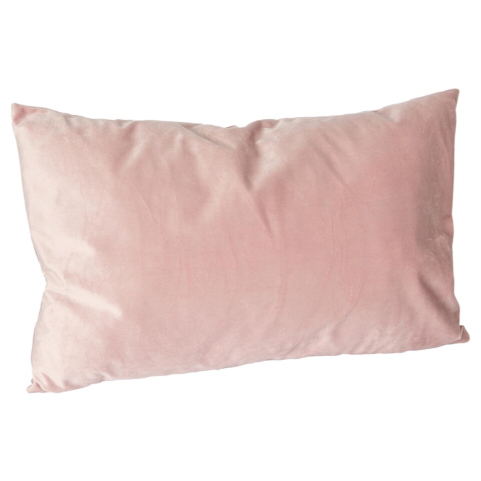 image 1 of Nicola Spring Rectangle Velvet Cushion - 60cm x 40cm - Pink | Pink | Pink